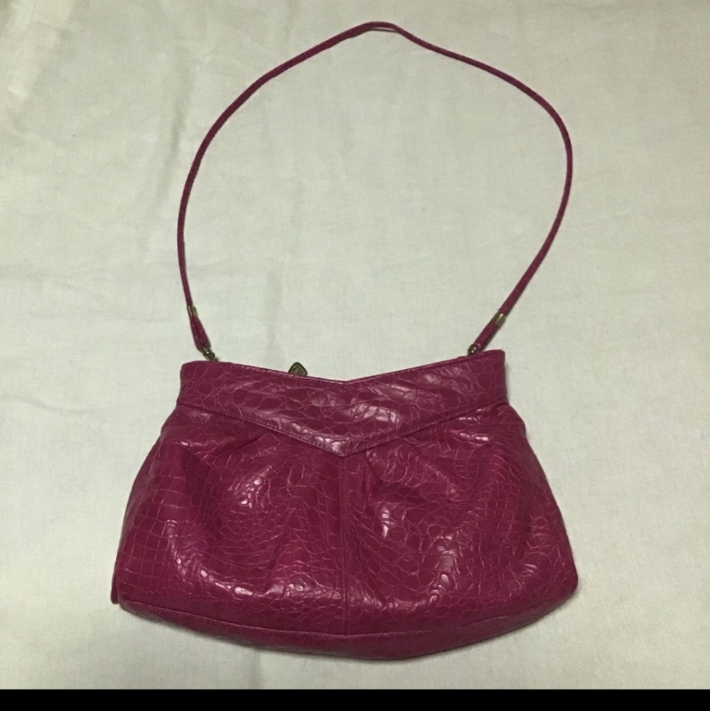 Vintage 80s hot pink purse